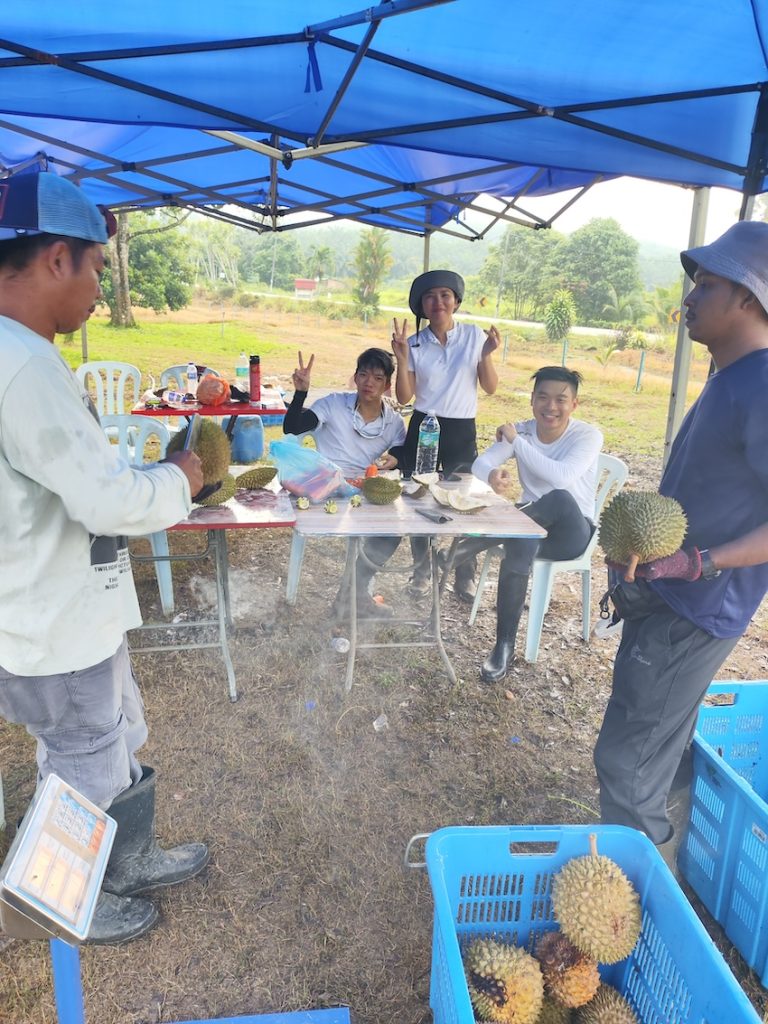 Durian Farm Trail Ride - eating durian